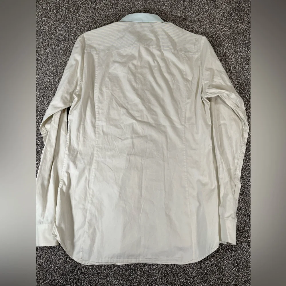 Miu Miu Mens Size Medium 42/16.5 Button Up Shirt Round Collar Cotton Cupro Blend - Picture 8 of 14